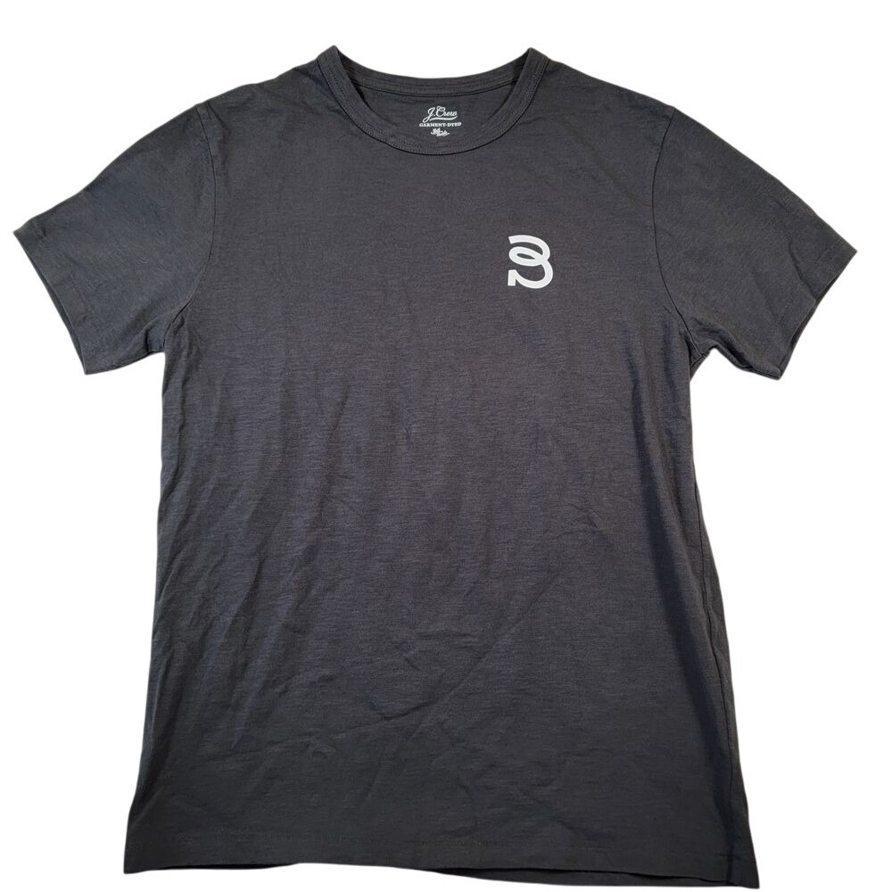 J.Crew Men's Garment Dyed Club‎ Cotton Yarns T-Shirt Sz M Charcoal Gray Bizzabo
